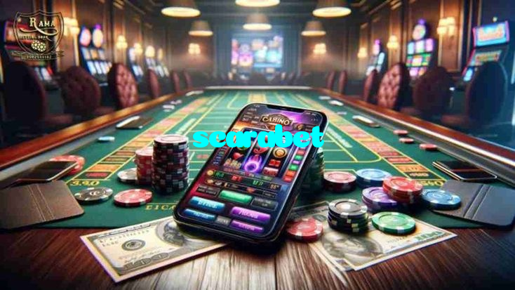 scarabet casino presented on mobile device in Pakistan with slots and live games